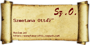 Szmetana Ottó névjegykártya