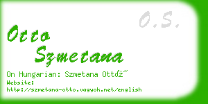 otto szmetana business card